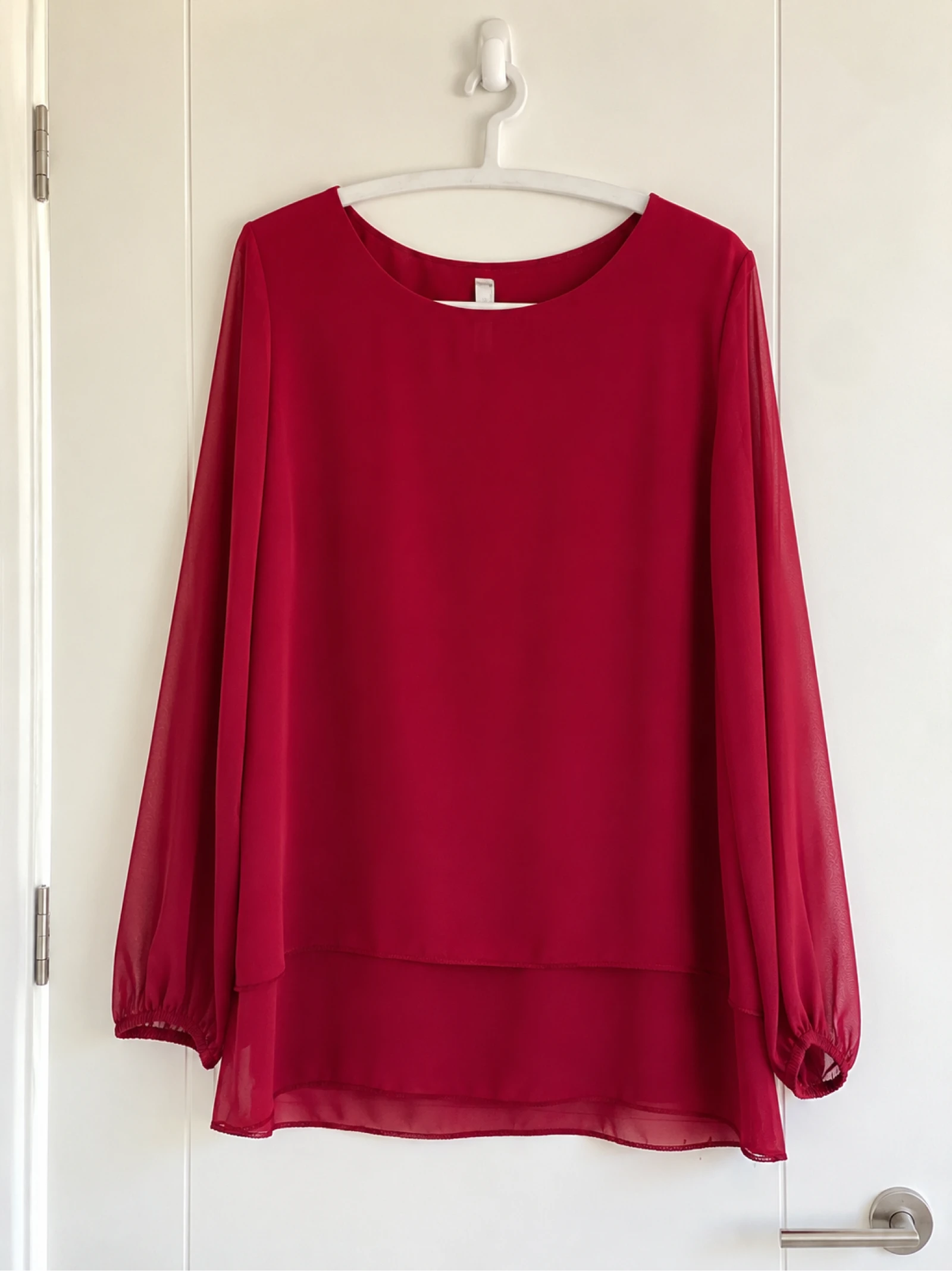 Blusa manga larga tejido fluido